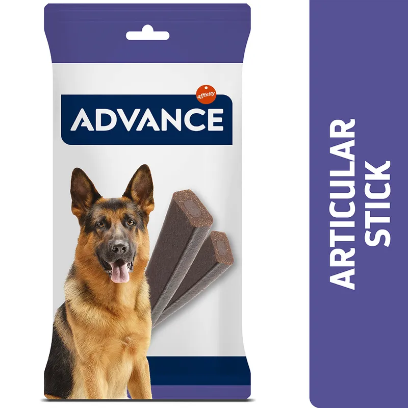 Pachet de 155g cu batoane masticabile Advance Articular Stick, recompense funcționale pentru susținerea mobilității și a articulațiilor câinilor.