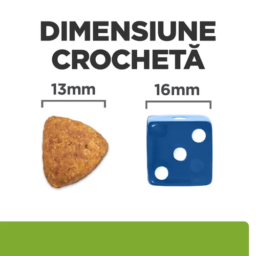 Sac de hrană uscată dietetică Hill's Prescription Diet Metabolic + Mobility cu pui, formulată pentru slăbirea sănătoasă și susținerea articulațiilor la câini.