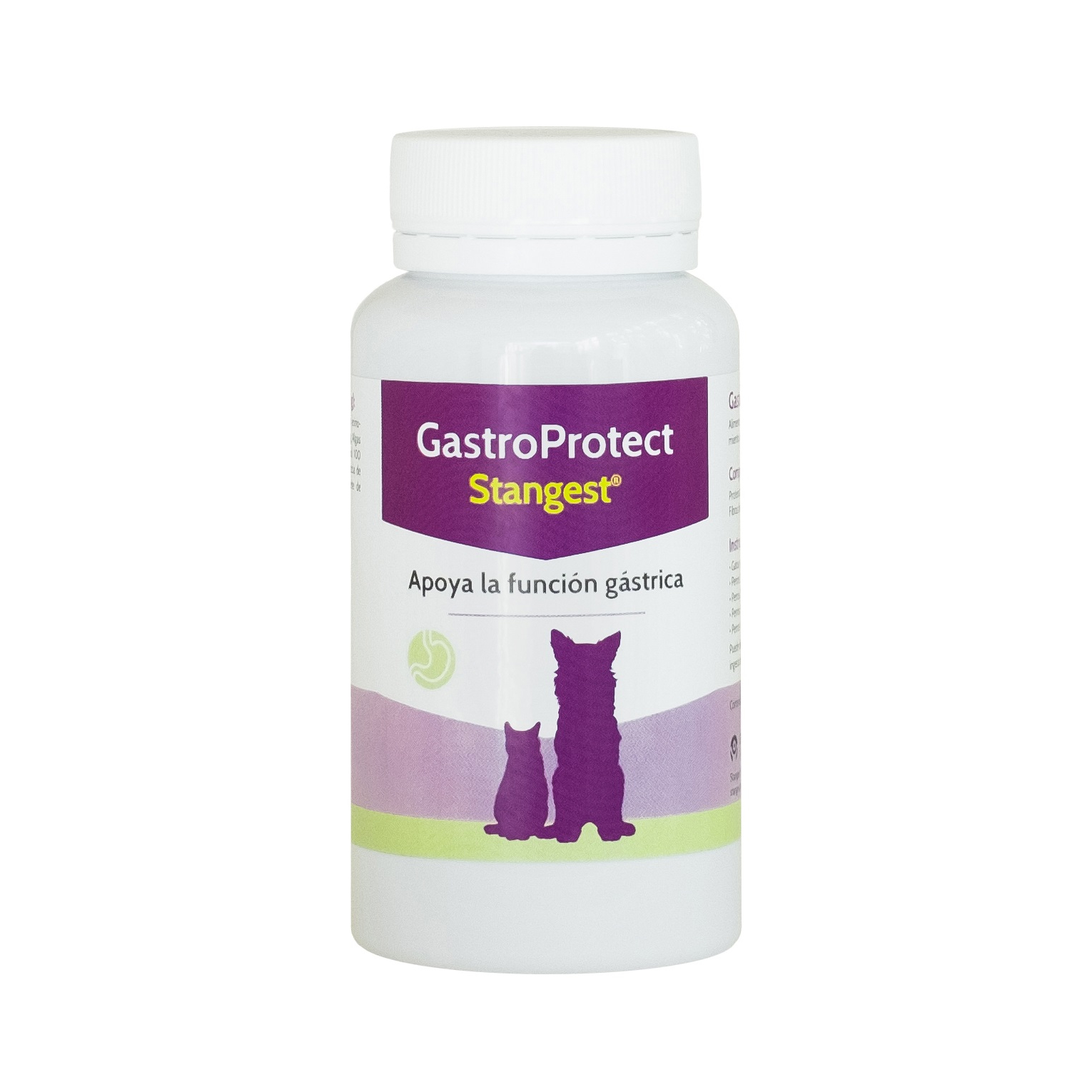 Cutie cu 30 de tablete GastroProtect, supliment cu efect de pansament gastric pentru susținerea și protejarea sistemului digestiv la câini și pisici.