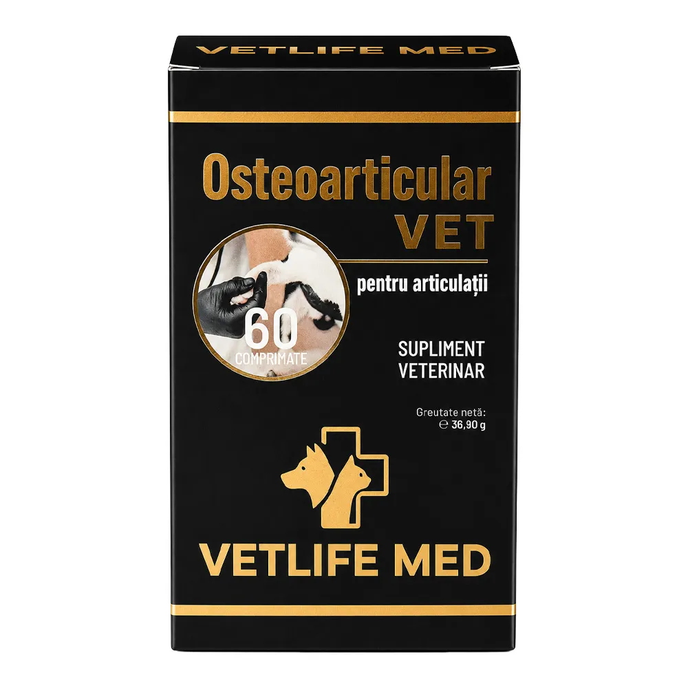 Suplimente pentru Articulații Câini și Pisici 5-în-1 – Osteoarticular VET, 60 Comprimate - imagine 2