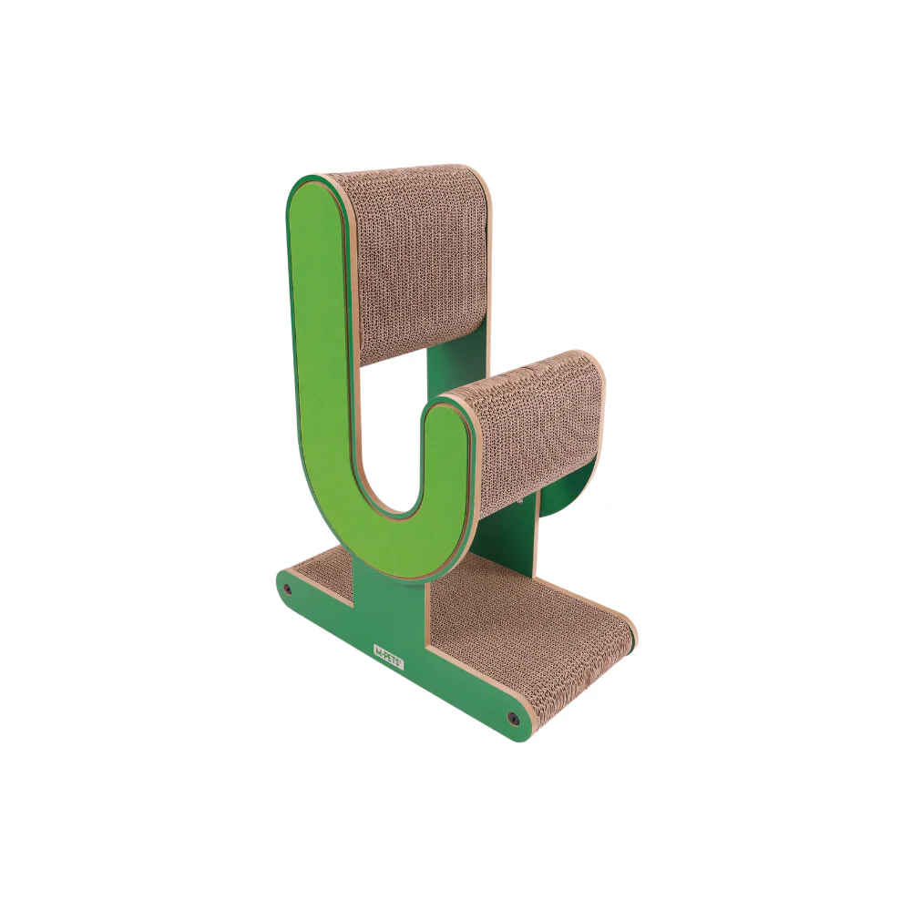 Zgârietoare din carton pentru pisici M-PETS Cactus Texas, formă decorativă de cactus, rezistentă și ecologică.