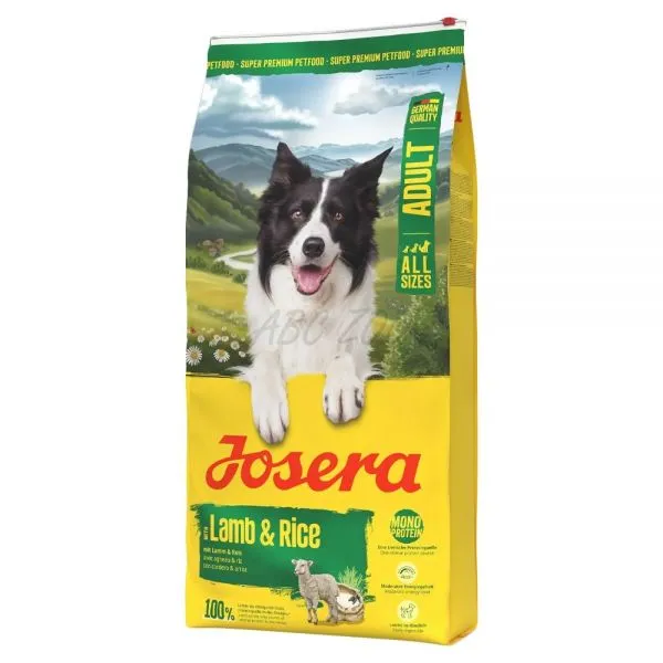Hrană uscată Josera Lamb & Rice pentru câini adulți, rețetă ușor digerabilă cu miel și orez, sac de 12.5 kg.