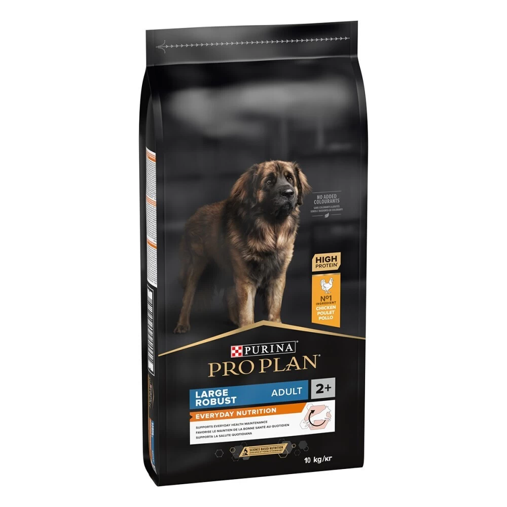 Hrană uscată Purina Pro Plan Large Robust Adult pentru câini de talie mare cu constituție robustă, cu pui, sac de 10 kg.
