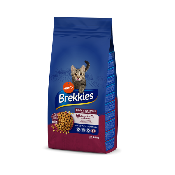 Hrană uscată Brekkies Urinary Care pentru pisici adulte, protecție pentru tractul urinar, sac economic de 20 kg.