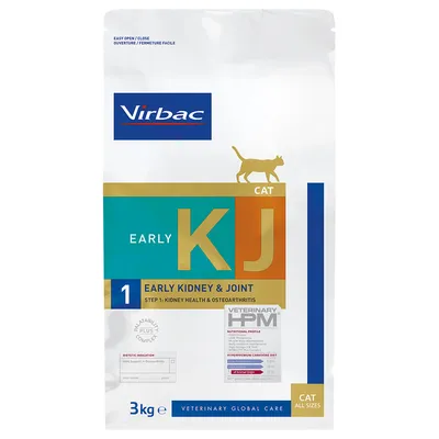 Hrană dietetică veterinară Virbac HPM Early Kidney & Joint pentru pisici cu afecțiuni renale incipiente și articulare.