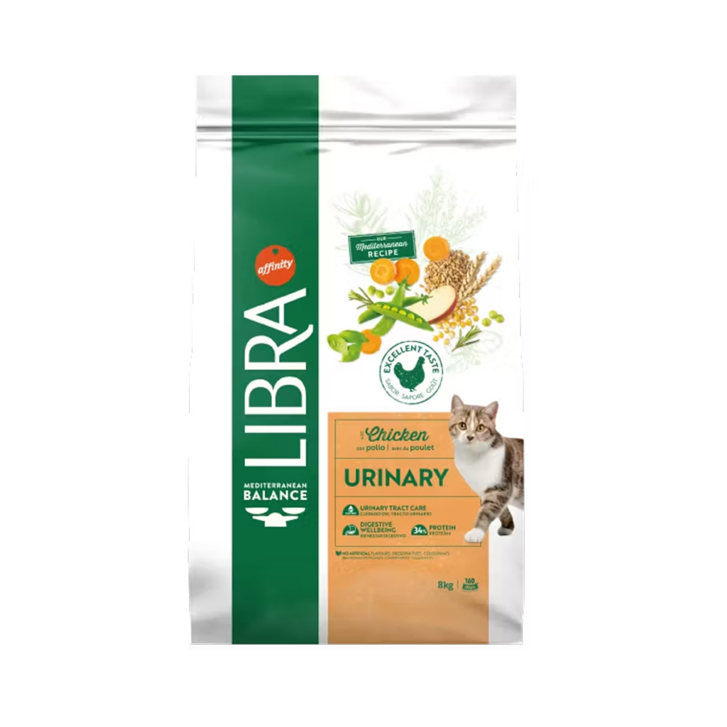 Hrană uscată Libra Cat Urinary pentru pisici adulte, protecție și suport pentru tractul urinar, sac de 8 kg.