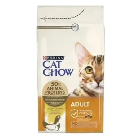 Sac de 1.5 kg de hrană uscată pentru pisici Purina Cat Chow Adult cu Pui și Orez.