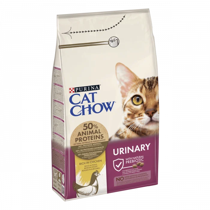 Sac de 1.5 kg de hrană uscată pentru pisici Purina Cat Chow Urinary Tract Health cu Pui.