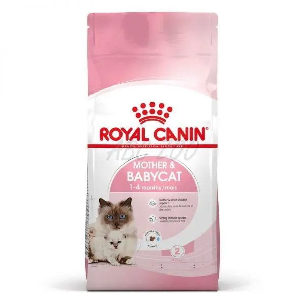 Sac de 4 kg de hrană uscată pentru pisici mamă și pui Royal Canin Mother & Babycat.