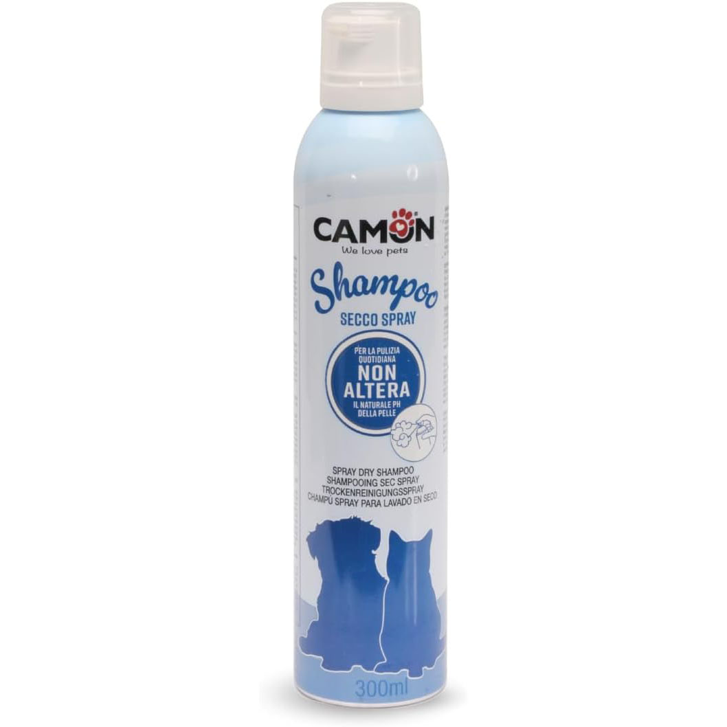 Șampon spray uscat fără clătire pentru câini Canon, flacon de 300 ml.