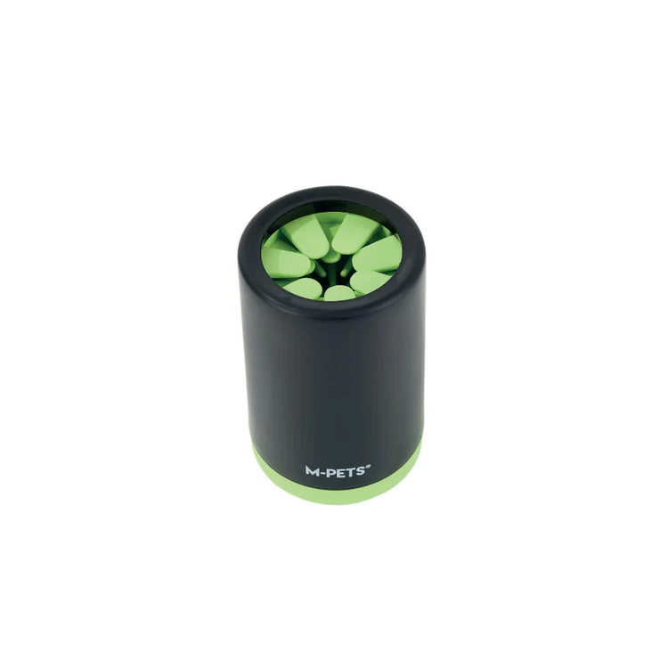 Dispozitiv portabil tip cupă M-Pets Paw Scrubber, mărimea S, prevăzut la interior cu peri moi din silicon pentru spălarea lăbuțelor la câini.