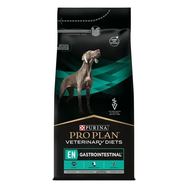 Sac de 5 kg hrană uscată dietetică Purina Pro Plan Veterinary Diets Canine EN Gastrointestinal pentru câini cu probleme digestive.